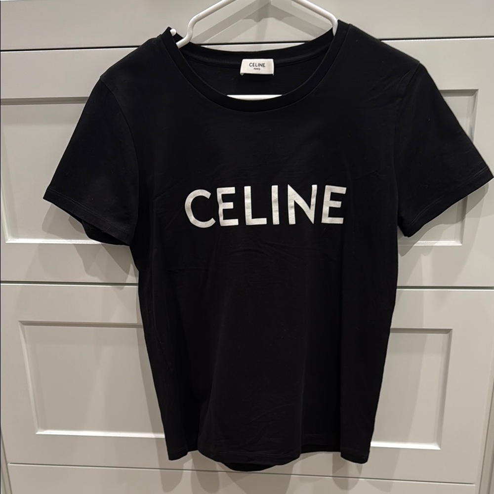 Authentic Celine Black Short Sleeve Tee